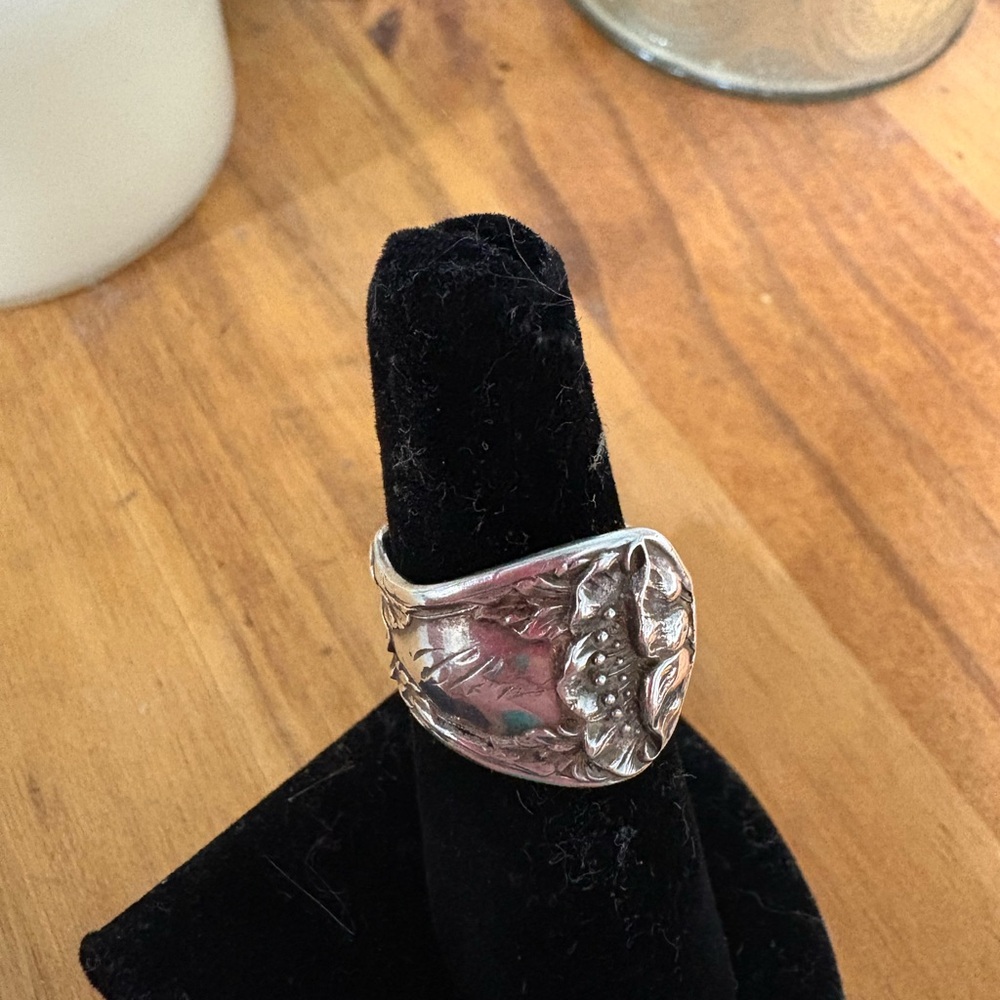 Sterling Silver Vintage Spoon Ring size 5 - Picture 10 of 15